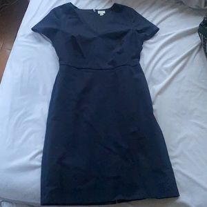 J Crew V neck Work Dress navy size 8